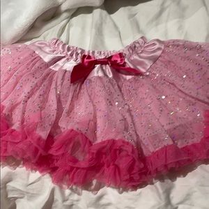 Pochew mixed pink glitter tutu euc 12m-3year twirling dream elastic waist